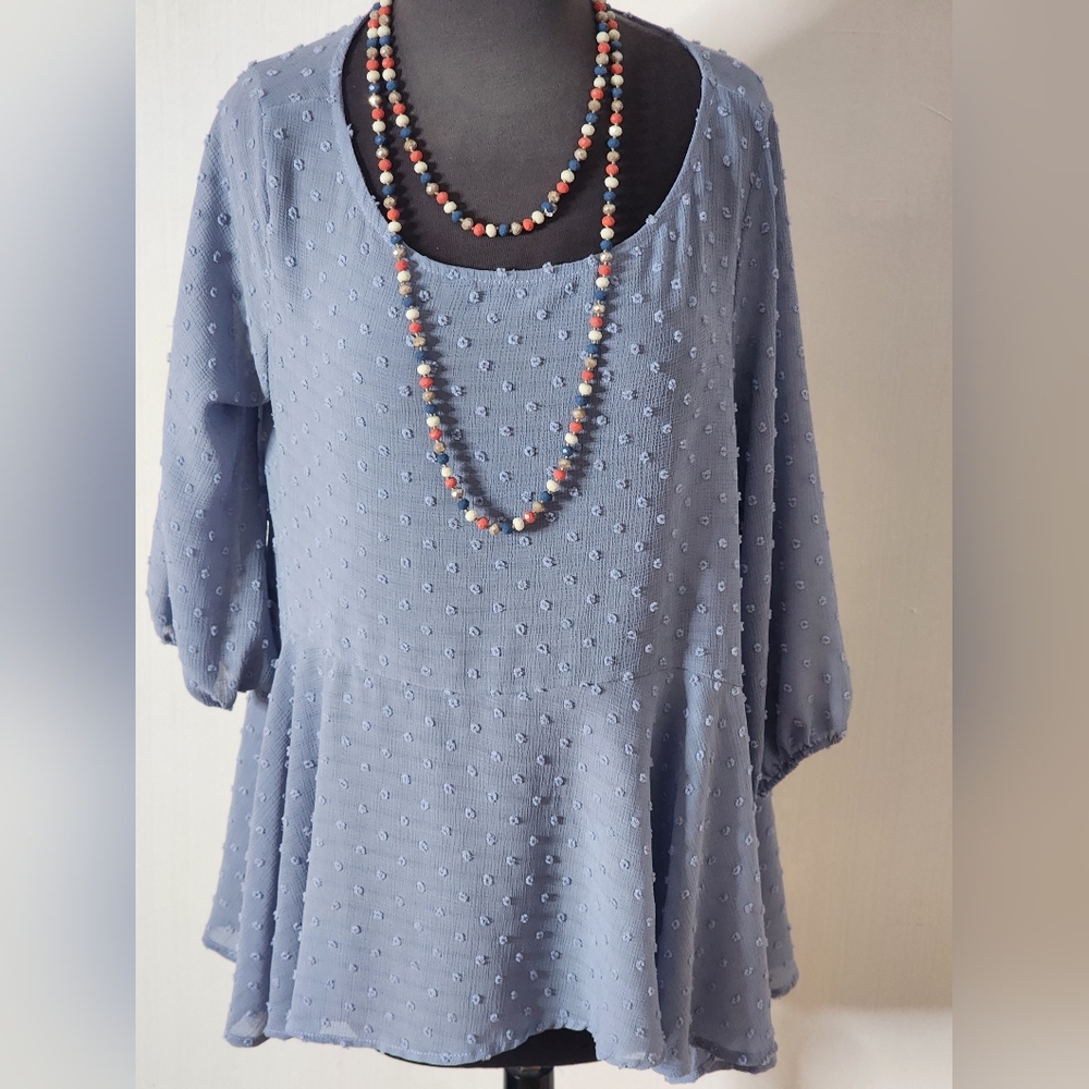 Carole Christian Spring Popcorn Texture Blouse Size Large / xlarge